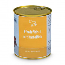 Nassfutter mit Pferd und Kartoffeln