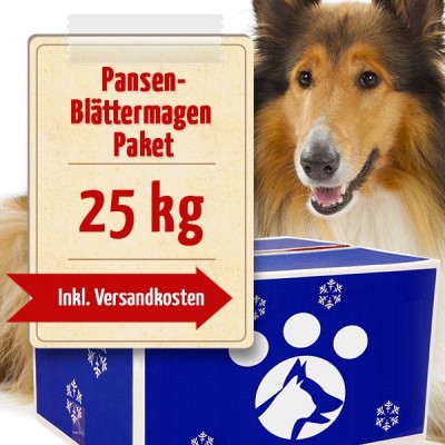 25-kg-Pansen-Blättermagen-Paket - Frostfutter Vertrieb