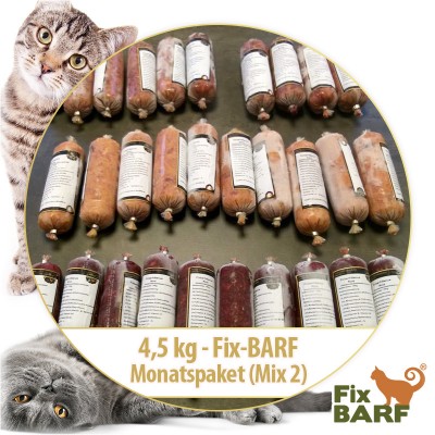 4,5 kg - Fix-BARF - Monthly Package (Mix 2)  - Frostfutter Vertrieb